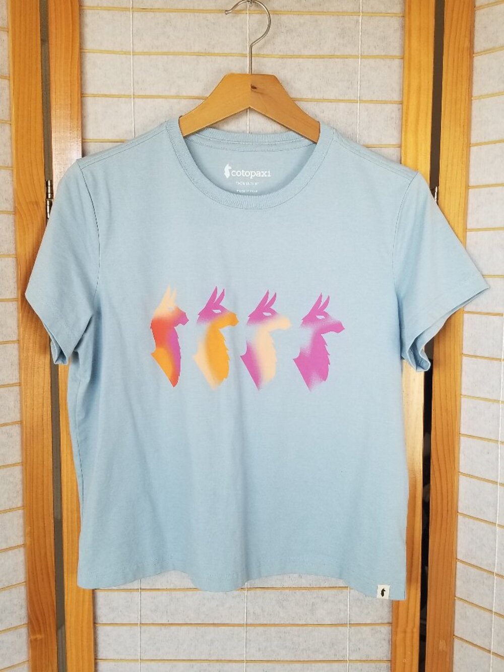 Cotopaxi Bitmap Blue Llama Organic T-Shirt - Women's Medium